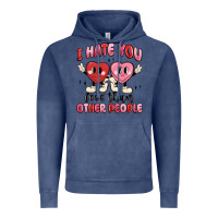 Vintage Denim i hate you less than other people Vintage Hoodie - MaliasSmallBusiness