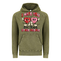 Vintage Olive i hate you less than other people Vintage Hoodie - MaliasSmallBusiness