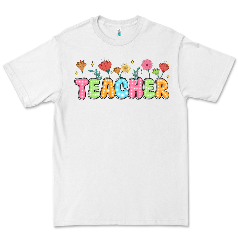 Custom Teacher Flowers Premium Tee by JahusDesignShop | Teevron