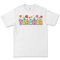 White custom teacher flowers Premium Tee - JahusDesignShop