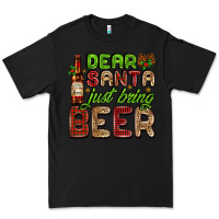 Black dear santa just bring a beer with a beer bottle Premium Tee - AdoDesignShop