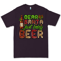 Plum dear santa just bring a beer with a beer bottle Premium Tee - AdoDesignShop