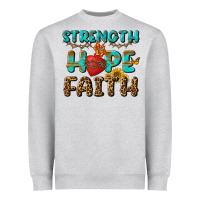 Heather Grey Strength Hope Faith Heavyweight Sweatshirt - BundleAndBundleShop