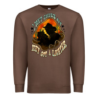 Chestnut I don't smoke but he's got a lighter Premium Sweatshirt - HowdyJamesFarm