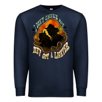 Navy I don't smoke but he's got a lighter Premium Sweatshirt - HowdyJamesFarm