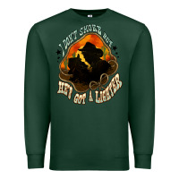 Sports Green I don't smoke but he's got a lighter Premium Sweatshirt - HowdyJamesFarm