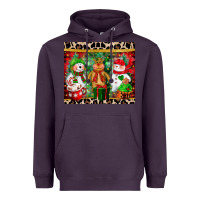 Plum christmas snowman polar bear reindeer Heavyweight Hoodie - CowGirlArtShop