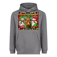 Storm christmas snowman polar bear reindeer Heavyweight Hoodie - CowGirlArtShop