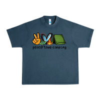 Midnight Navy peace love camping Urban Heavy Tee - NancyCooperArtShop
