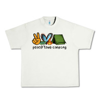 Pistachio peace love camping Urban Heavy Tee - NancyCooperArtShop
