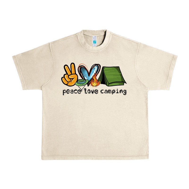 Peace Love Camping Urban Heavy Tee by NancyCooperArtShop | Teevron