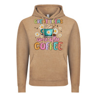 Vintage Coffee great ideas come after coffee Vintage Hoodie - MaliasSmallBusiness