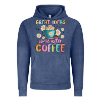 Vintage Denim great ideas come after coffee Vintage Hoodie - MaliasSmallBusiness