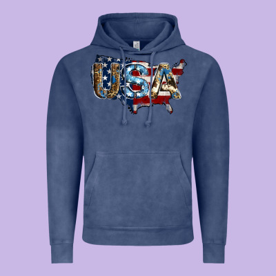 Usa American Flag Background Vintage Hoodie Designed By Jasminsmagicworld