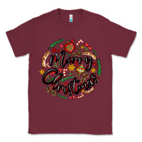 Burgundy merry christmas Classic Tee - MaliasSmallBusiness