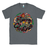 Charcoal Heather merry christmas Classic Tee - MaliasSmallBusiness