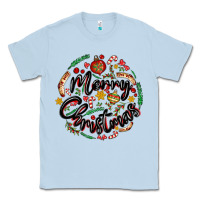 Dusty Blue merry christmas Classic Tee - MaliasSmallBusiness