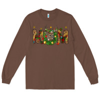 Chestnut Western Mom With Reindeer Long Sleeve Tee - BundleAndBundleShop