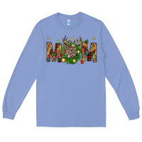 Colony Blue Western Mom With Reindeer Long Sleeve Tee - BundleAndBundleShop
