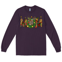 Plum Western Mom With Reindeer Long Sleeve Tee - BundleAndBundleShop