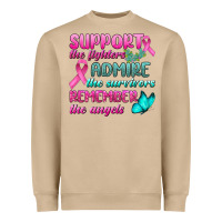 Mushroom Support The Lighters Admire The Survivors Remember The Angels Heavyweight Sweatshirt - BundleAndBundleShop