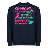 Navy Support The Lighters Admire The Survivors Remember The Angels Heavyweight Sweatshirt - BundleAndBundleShop