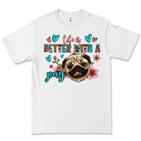 White life is better with a pug Premium Tee - Jasminsmagicworld