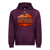 Mauve Wine welcome to our patch Urban Hoodie - BundleAndBundleShop