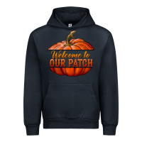 Navy welcome to our patch Urban Hoodie - BundleAndBundleShop