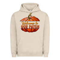 Pigment French Oak welcome to our patch Urban Hoodie - BundleAndBundleShop