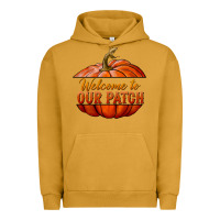Pigment Peanut Butter welcome to our patch Urban Hoodie - BundleAndBundleShop