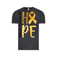 Vintage Black Finding the cure starts with hope Childhood Cancer Vintage Tee - NancyCooperArtShop