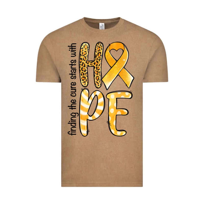Finding The Cure Starts With Hope Childhood Cancer Vintage Tee by NancyCooperArtShop | Teevron