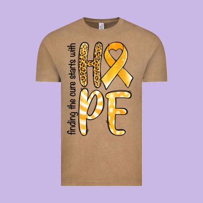 Finding The Cure Starts With Hope Childhood Cancer Vintage Tee Designed By Nancycooperartshop