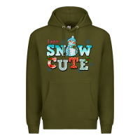 Army Green i am snow cute Premium Hoodie - CowGirlArtShop