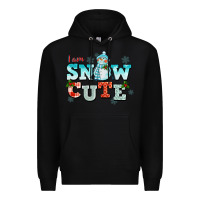 Black i am snow cute Premium Hoodie - CowGirlArtShop