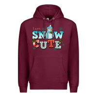Burgundy i am snow cute Premium Hoodie - CowGirlArtShop