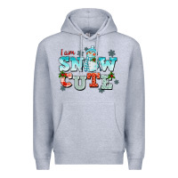 Heather Grey i am snow cute Premium Hoodie - CowGirlArtShop