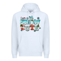 White i am snow cute Premium Hoodie - CowGirlArtShop