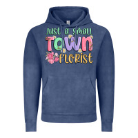 Vintage Denim just a small town florist Vintage Hoodie - MaliasSmallBusiness