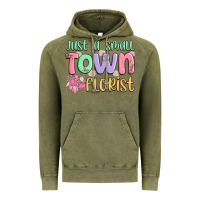Vintage Olive just a small town florist Vintage Hoodie - MaliasSmallBusiness
