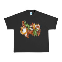 Pigment Black horseshoe cowhide cactus patch Urban Heavy Tee - AdoDesignShop