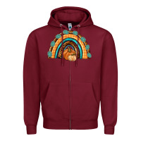 Burgundy Rainbow Thankful with Gemstone Zipper Hoodie - texasbilliewilder