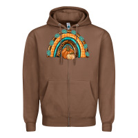 Chestnut Rainbow Thankful with Gemstone Zipper Hoodie - texasbilliewilder