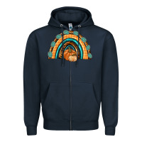 Navy Rainbow Thankful with Gemstone Zipper Hoodie - texasbilliewilder