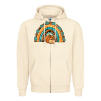 Sandshell Rainbow Thankful with Gemstone Zipper Hoodie - texasbilliewilder