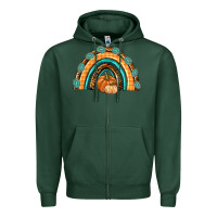 Sports Green Rainbow Thankful with Gemstone Zipper Hoodie - texasbilliewilder