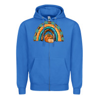 True Royal Rainbow Thankful with Gemstone Zipper Hoodie - texasbilliewilder