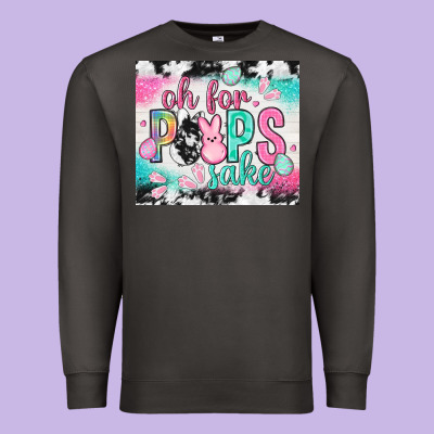 Oh For Peeps Sake With Cowhide Tumbler Easter Day Premium Sweatshirt Designed By Howdyjamesfarm