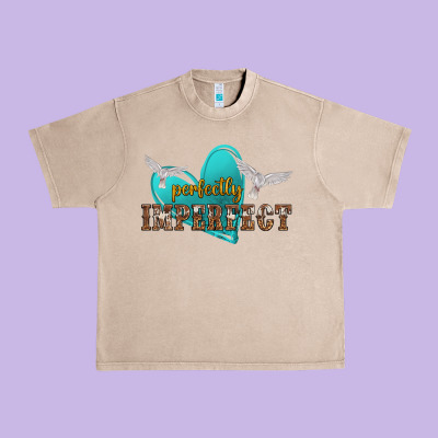 Perfectly Imperfect Urban Heavy Tee Designed By Nancycooperartshop
